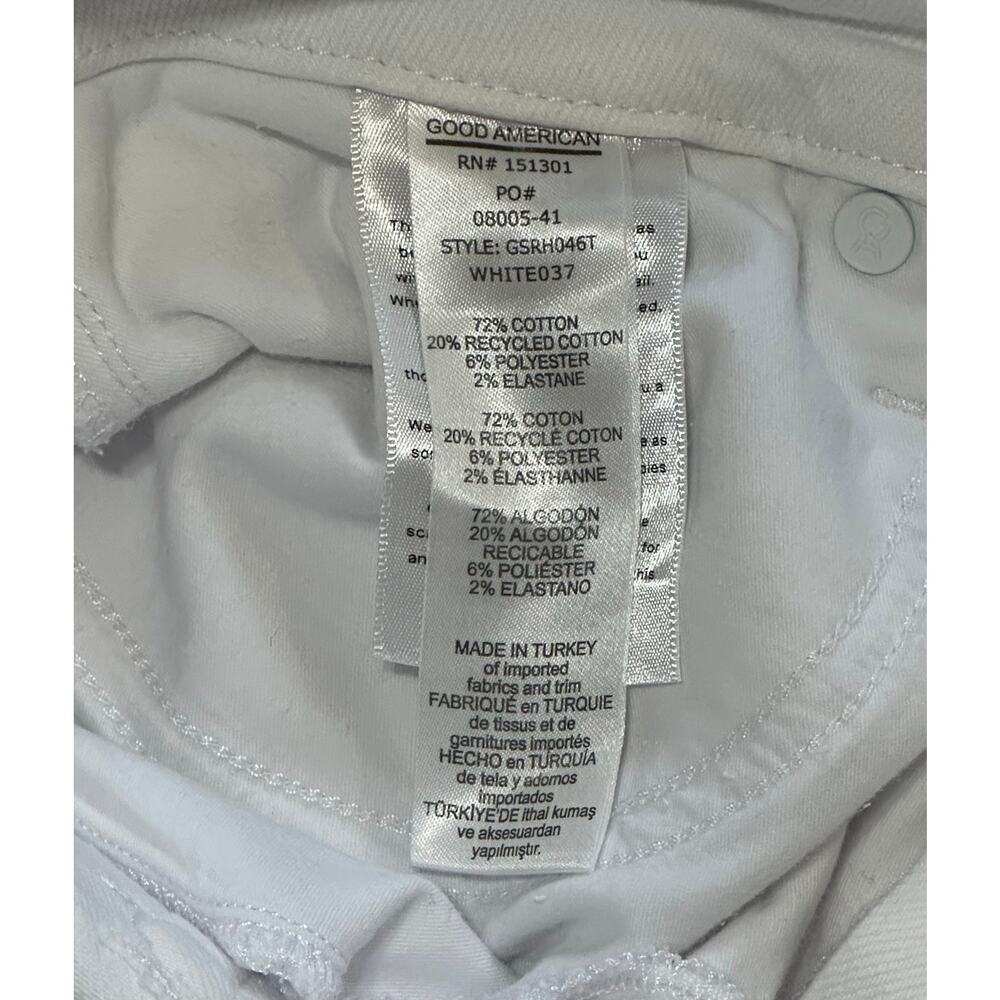 Good American Good Legs Straight White Denim Jeans — Women’s - Picture 4 of 5